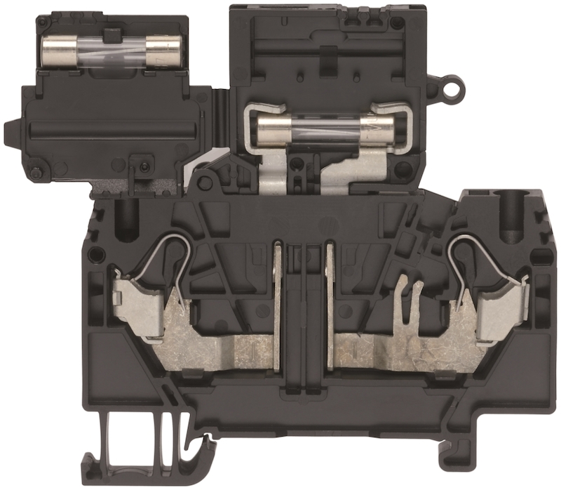 CONTA-CLIP's fuse disconnect terminal has extraction lever for a spare fuse